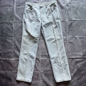 Men's Vintage 70's Rustler USA Light Gray Corduroy Western Jean Pants Sz 38 X 34